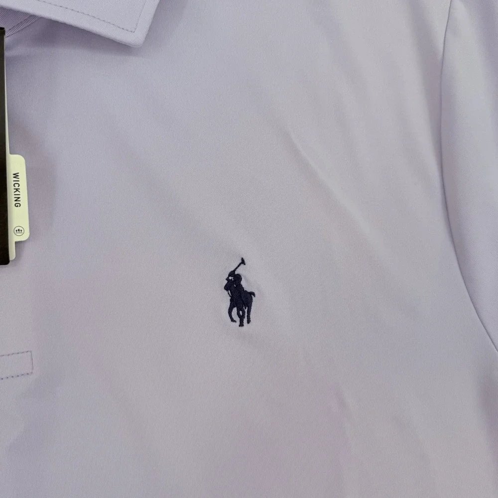 RLX Polo Ralph Lauren Polo Shirt  Men's Size L Golf Performance Lilac Strech NWT